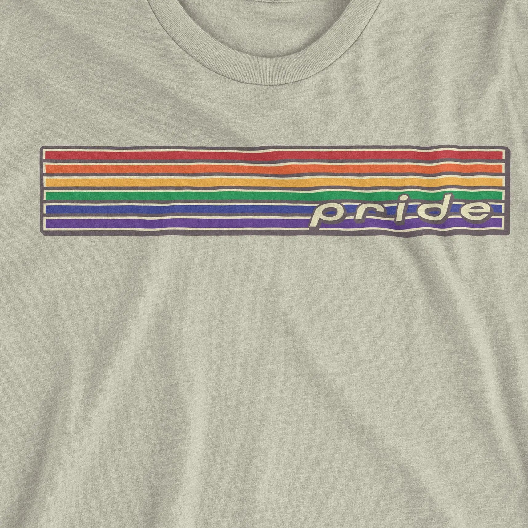 80s Retro Pride Slim Tee T-Shirt in CVC Midnight Navy by Bourbon & Branch. Retro shirt, queer fashion, 70s, 80s