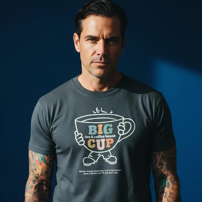 Big Cup Heatherd Tee - Bourbon & Branch