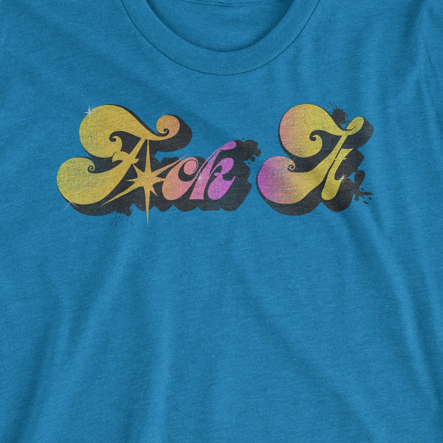 F*ck It Slim Tee – Censored & Uncensored T-Shirt in Uncensored - CVC Royal by Bourbon & Branch. Retro shirt, queer fashion, music, pop culture