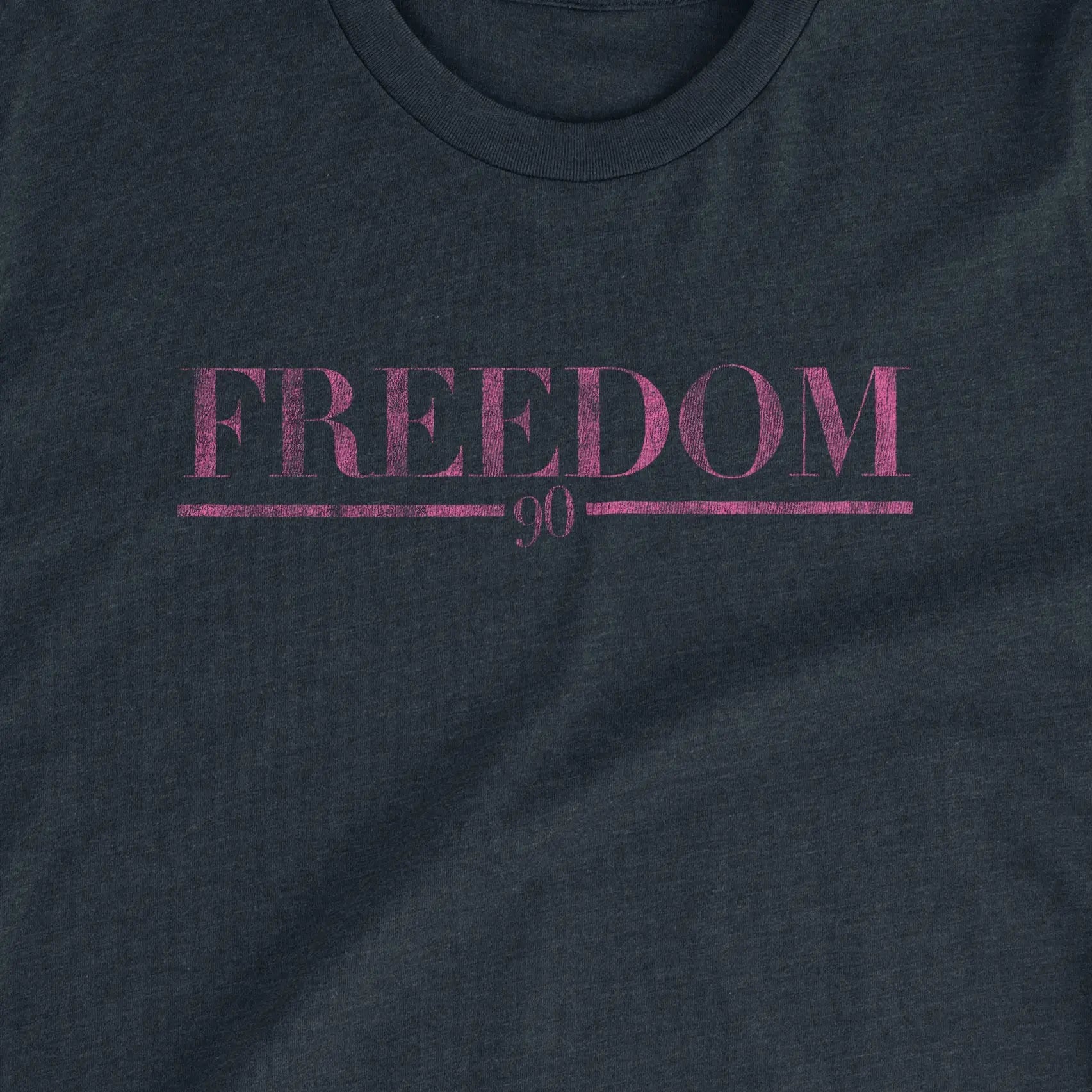 Freedom '90! Slim Tee T-Shirt in CVC Midnight Navy by Bourbon & Branch. Retro shirt, queer fashion, 90s, Crew neck
