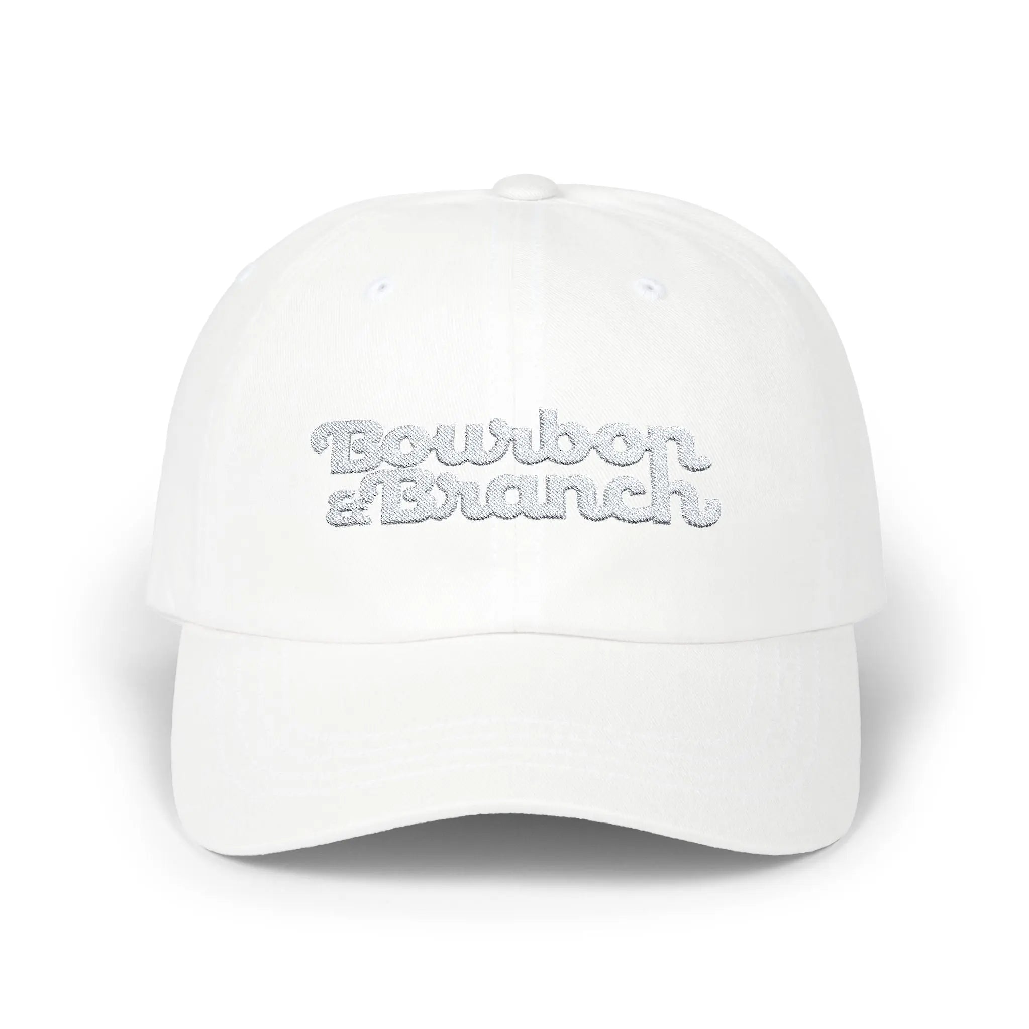 Bourbon & Branch White on White Logo Dad Cap - Bourbon & Branch